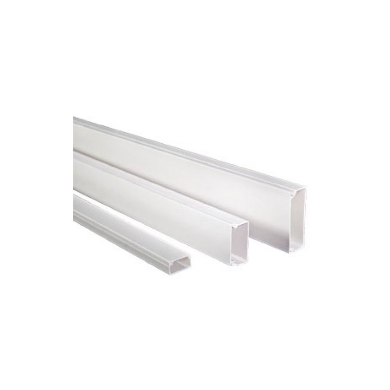 Canaleta LD10 de PVC rígido, con cinta adhesiva para instalación sin  herramientas, de 38.4 x 24 x 1828.8 mm, Color Blanco
