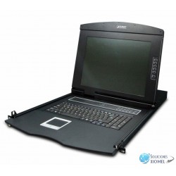 Consola KVM IP Planet IKVM-210-08M LCD 17", con Teclado y TouchPad 08 Puertos 1U