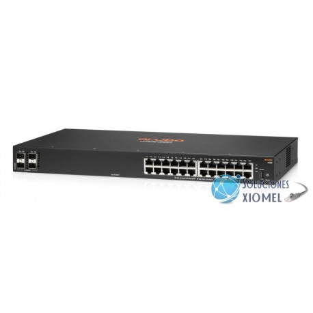 Switch Administrable HP Aruba 6100 24G 4 SFP+ Poe+ 370w Capa 2 ( JL677A )