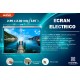 Ecran Eléctrico 2.9 x 2.0 mts fibra de vidrio maxima Nitidez y Durabilidad