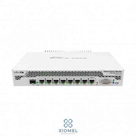 Router Cloud Core MikroTik 7 Puertos Gigabit Ethernet, CPU de 9 núcleos x 1 GHz, 1 GB de RAM