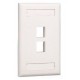 Face Plate 2 puertos Panduit Netkey Categoria 6 Blanco Mate ( NK2FIWY )