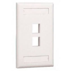 Face Plate 2 puertos Panduit Netkey Categoria 6 Blanco Mate ( NK2FIWY )
