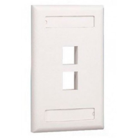 Face Plate 2 puertos Panduit Netkey Categoria 6 Blanco Mate ( NK2FIWY )