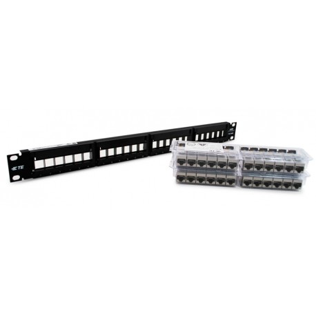 Patch Panel AMP 24 puertos Categoria 6A ( 1933319-2 )