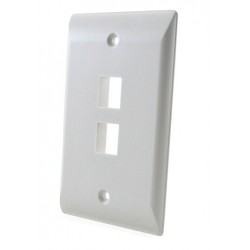 Faceplate Simple AMP 2 Puertos Blanco / Marfil ( 1-2111022-x )