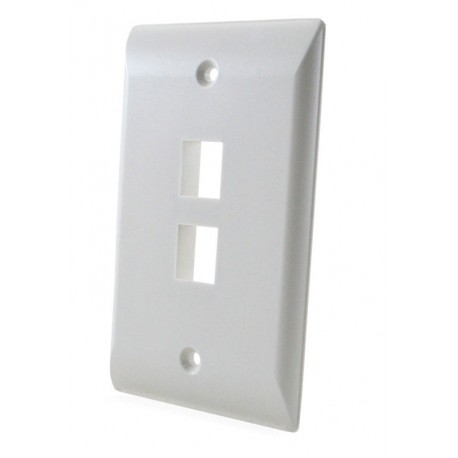 Faceplate Simple AMP 2 Puertos Blanco / Marfil ( 1-2111022-x )