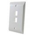 Faceplate Simple AMP CommScope 2 Puertos Blanco / Marfil ( 1-2111022-x )
