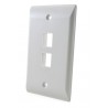 Faceplate Simple AMP CommScope 2 Puertos Blanco / Marfil ( 1-2111022-x )