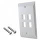 Faceplate Simple AMP 4 Puertos Blanco / Marfil ( 2111024-x )