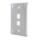 Faceplate Iconeable AMP 2 Puertos Blanco / Marfil ( 1-2111009-x )