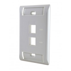 Faceplate Iconeable AMP 2 Puertos Blanco / Marfil ( 1-2111009-x )