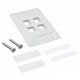 Faceplate Iconeable AMP CommScope 4 Puertos Blanco / Marfil ( 2111011-x )