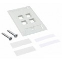Faceplate Iconeable AMP CommScope 4 Puertos Blanco / Marfil ( 2111011-x )
