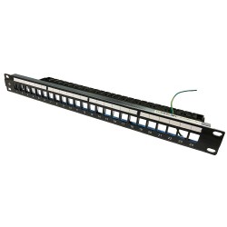 Patch Panel Modular Vacio AMP Commscope 24 puertos Categoria 6A ( 2153437-1)