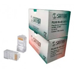Conector Plug RJ45 Satra categoria 6 Paquete 100 unidades