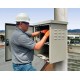 Gabinete de Poste Exterior IP65 8RU Acero Laminado Gris Epoxico