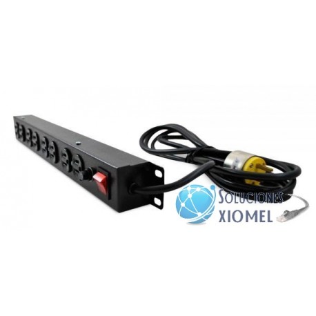 Power Rack 08 tomas 15 AMP con tomacorrientes Leviton