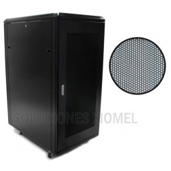Gabinete de Piso 24RU Vidrio templado 1.20 x 0.62 x 1.07 mts 4 ruedas