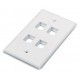 Faceplate 4 puertos Dixon Color Blanco