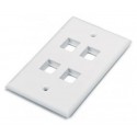 Faceplate 4 puertos Dixon Color Blanco