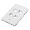 Faceplate 4 puertos Dixon Color Blanco