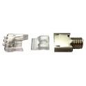 Conector Plug modular Blindado RJ45 AMP cat. 6 ( 6-2111979-2 | MP-6S-B-5 )