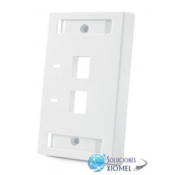 Faceplate AMP CommScope 2 Puertos Blanco Iconeable ( 557505-3 )
