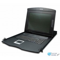 Consola KVM Planet KVM-210-08M LCD 17", con Teclado y TouchPad 08 Puertos usb/ps2 Rackeable 1U