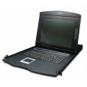 Consola KVM Planet KVM-210-08M LCD 17", con Teclado y TouchPad 08 Puertos usb/ps2 Rackeable 1U