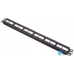 Patch Panel Panduit Mini-Com vacio con Etiqueta de 24 puertos ( CPPL24WBLY )