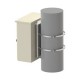 Gabinete de Poste Exterior Acero Gris Epoxico 35x30x20cm (alto, ancho y prof.)