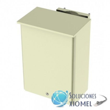 Gabinete de Poste Exterior Acero Gris Epoxico 35x30x20cm (alto, ancho y prof.)