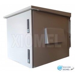 Gabinete de Pared Exterior IP66 12RU Acero Laminado Gris Epoxico