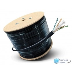 Rollo Cable solido F/UTP Satra 24AWG Exteriores Categoría 6 305 metros ( 0202053010 )