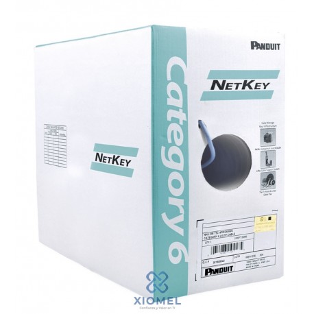 Cable UTP Panduit Netkey categoria 6 305 metros LSZH-1 24AWG (NUL6C04BU-FE)