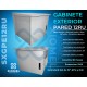 Gabinete de Pared para Exterior IP55 12RU Acero Laminado Gris