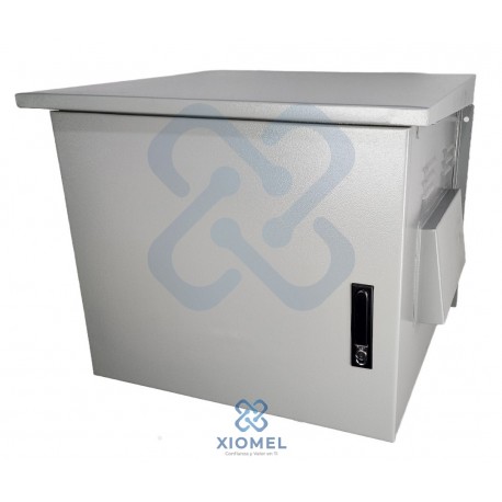 Gabinete de Pared para Exterior IP55 12RU Acero Laminado Gris