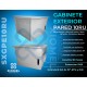 Gabinete de Pared para Exterior IP65 10RU Acero Laminado Gris Epoxico