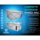 Gabinete de Pared 4RU IP65 para Exterior Acero Laminado Gris Epoxico
