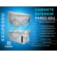 Gabinete de Pared para Exterior IP55 6RU Acero Laminado Gris