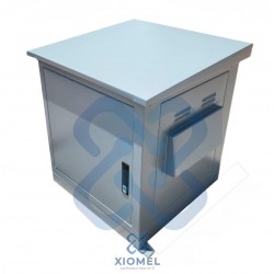Gabinete de Piso para Exterior IP65 15RU Acero Laminado Gris