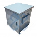 Gabinete de Piso para Exterior IP65 16RU Acero Laminado Epoxica Gris