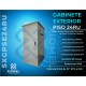 Gabinete de Piso para Exterior IP65 24RU Acero Laminado Gris