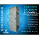 Gabinete de Piso para Exterior IP65 42RU Acero Laminado Epoxica Gris