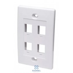 Faceplate 4 puertos Satra Color Blanco ( 0111020401 )