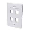 Faceplate 4 puertos Satra Color Blanco ( 0111020401 )