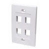 Faceplate 4 puertos Satra Color Blanco ( 0111020401 )