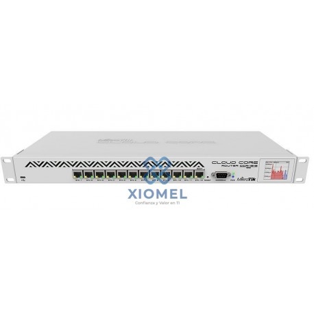 Router Cloud Core MikroTik 12 Puertos Gigabit Ethernet,16 núcleos x 1,2 GHz, 2 GB de RAM