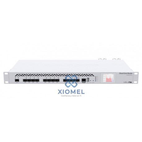 Router Cloud Core MikroTik 12 Puertos SPF 1 Puerto SFP+ ,CPU de 16 núcleos x 1,2 GHz, 2 GB de RAM